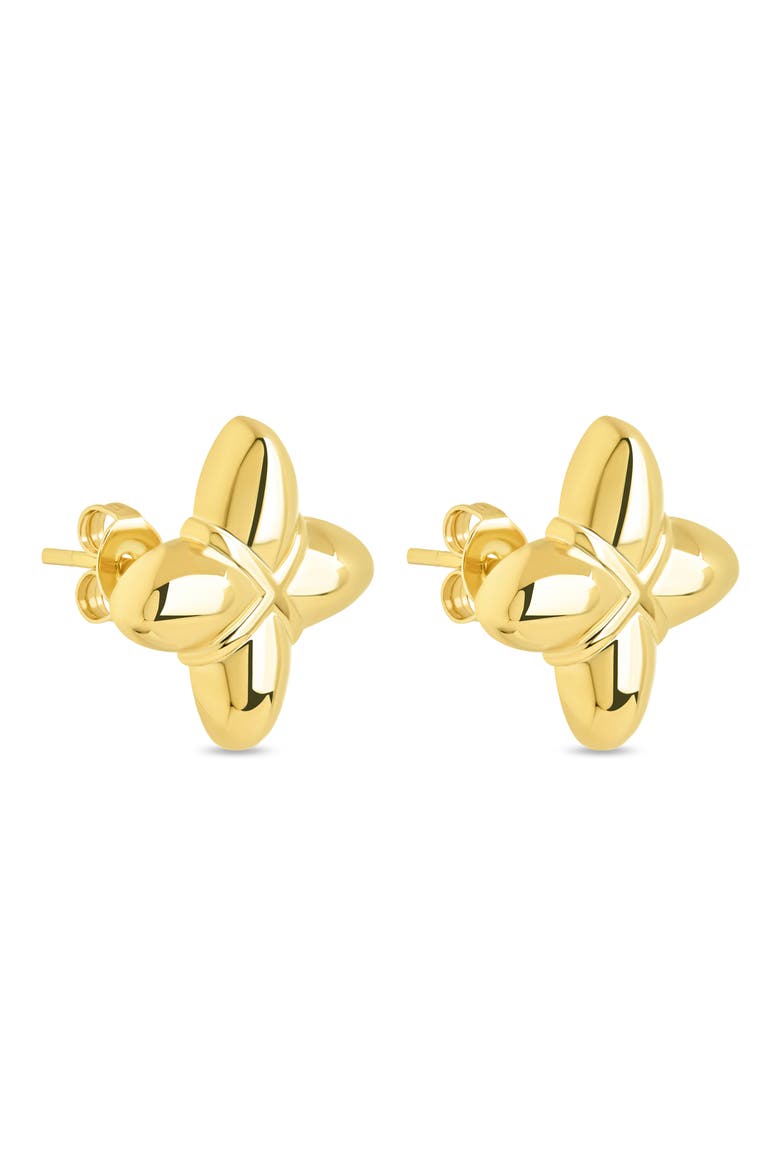 Erin Pointed Stud Earrings, Alternate, color, GOLD