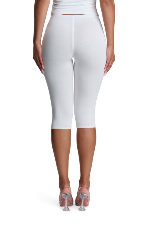 Naked Wardrobe Capri Leggings In White