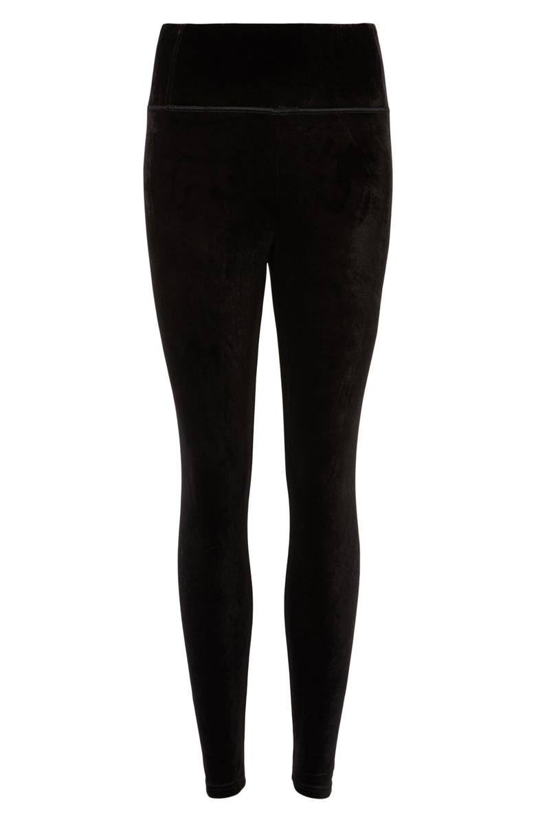 AllSaints Cora High Waist Velvet Leggings, Alternate, color,