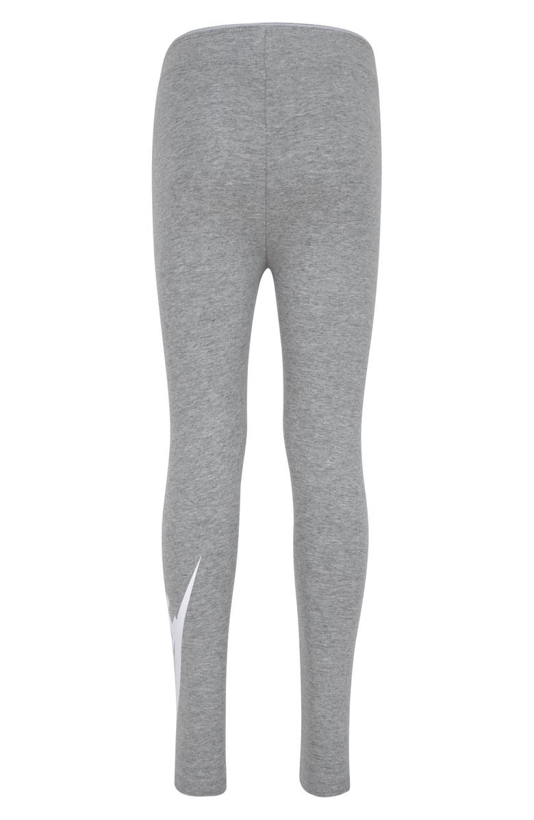 Nike Kids' Swoosh Logo Leggings, Alternate, color, Dark Ash Heather
