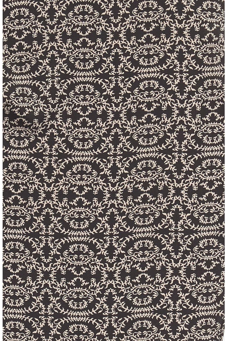 Print Kite Scarf, Alternate, color, BLACK VINTAGE ARABESQUE