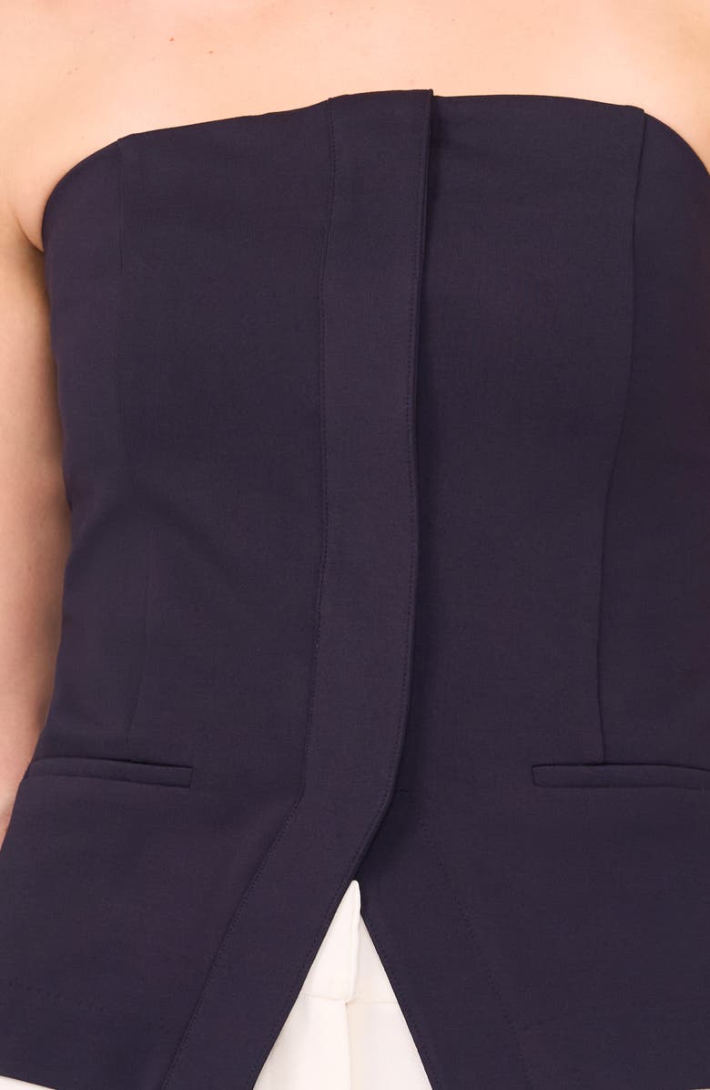 Strapless Ponte Tailored Weskit Top