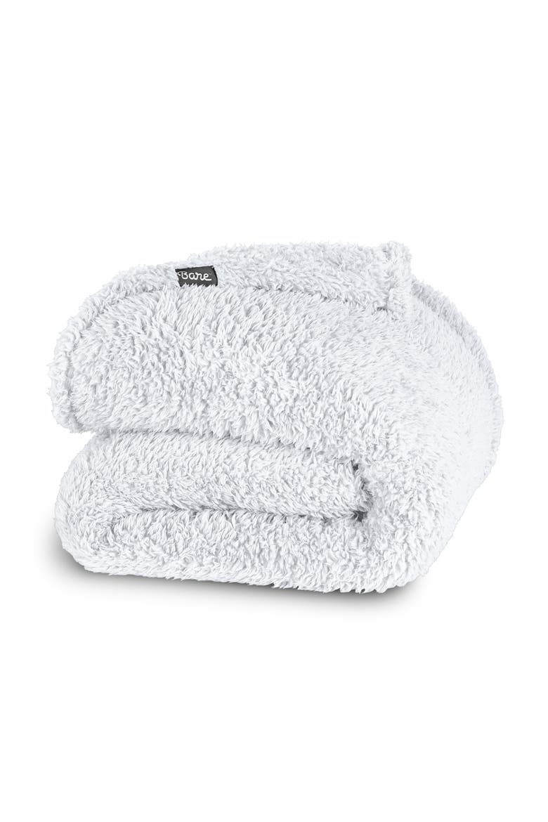 Solid Faux Shearling Blanket, Main, color, White