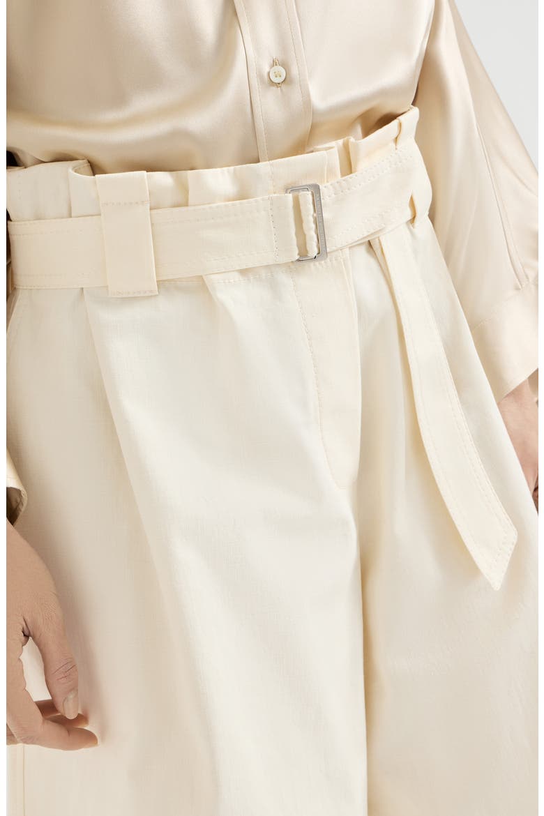 Paperbag Bermuda shorts, Alternate, color, White