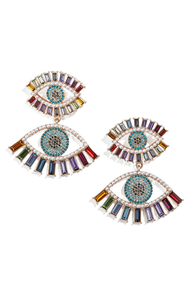 BaubleBar Eye Spy Drop Earrings, Main, color, Multi