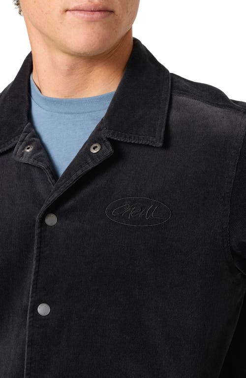 O'neill Cowell Stretch Corduroy Varsity Jacket In Black