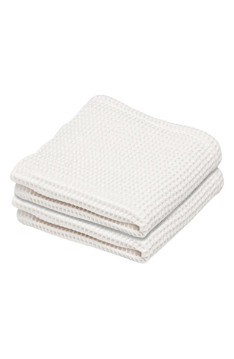 ettitude Set of 2 Waffle Dish Towels, Main, color, Cloud