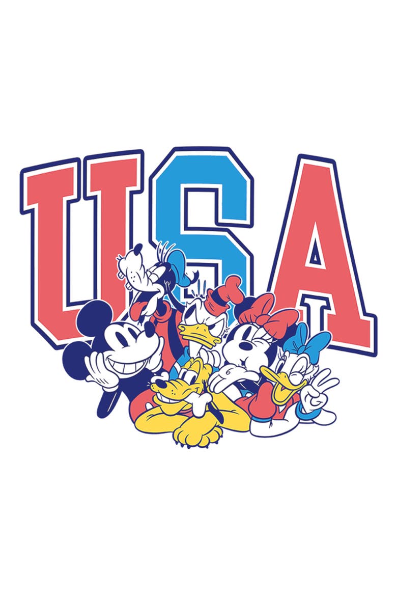 Girl's Mickey & Friends The Best American Friends  Graphic T-Shirt, Alternate, color, White