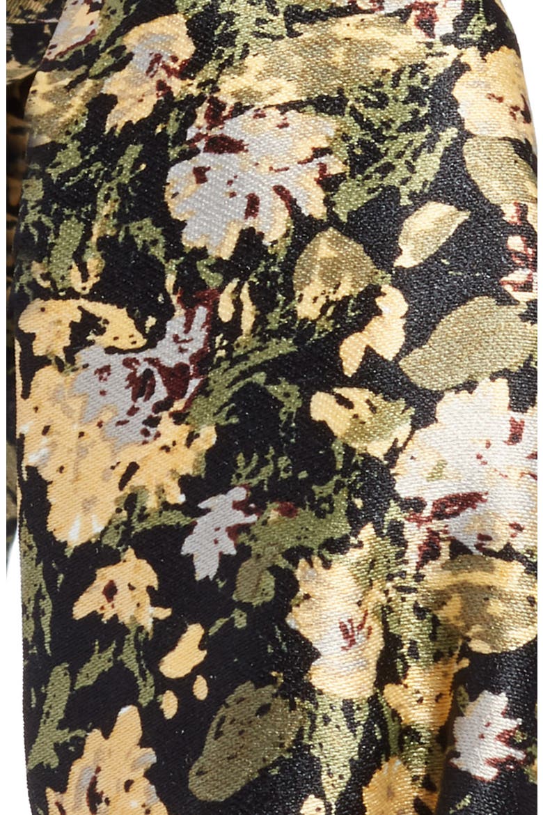 Printed Knot Headband (Nordstrom Exclusive), Alternate, color, OLIVE BURNT PAINTERLY FLOWER