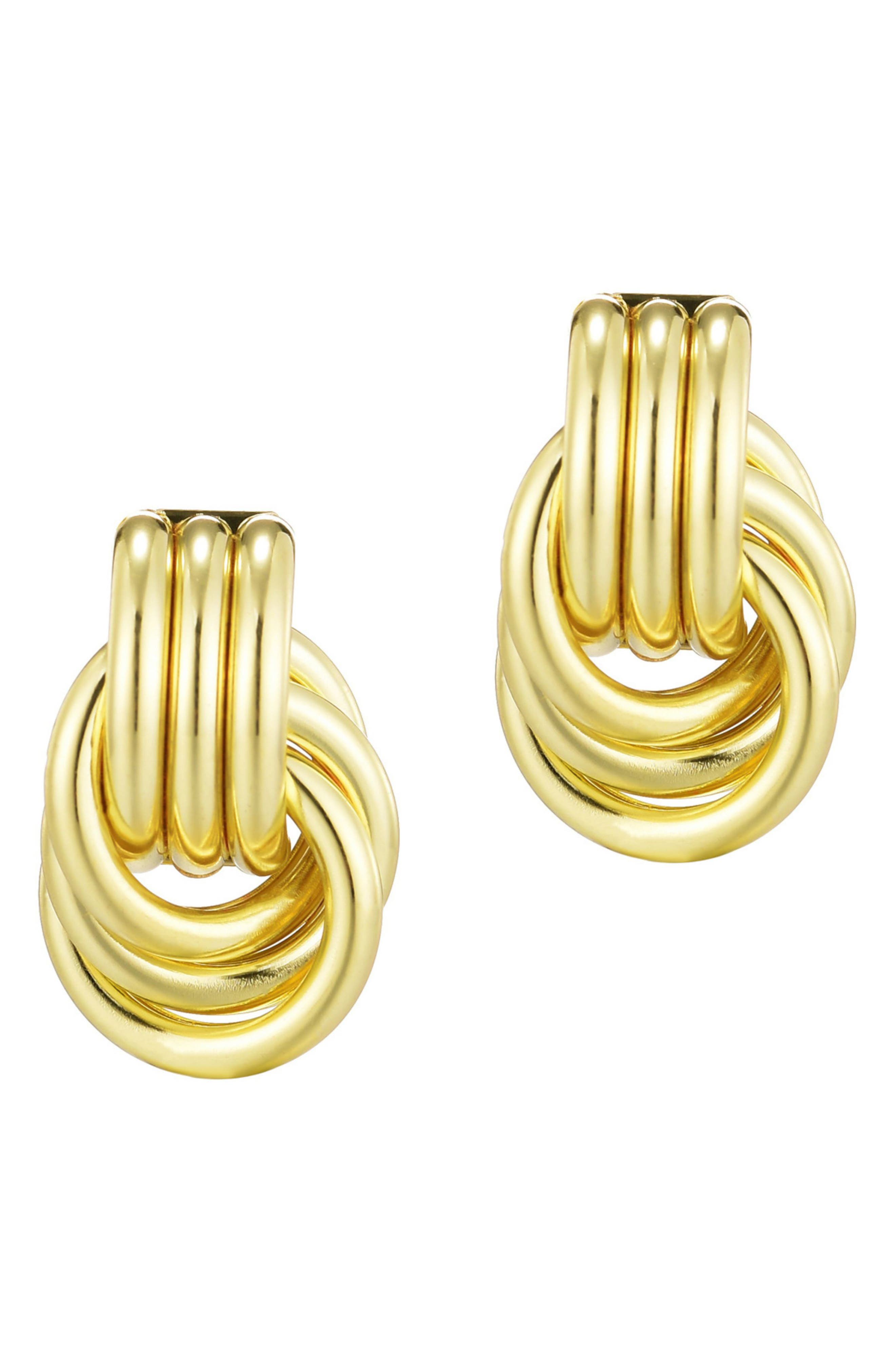 Adornia Doorknocker Stud Earrings