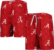 Wes & Willy Youth Wes & Willy Crimson Alabama Crimson Tide Palm Tree Swim Shorts