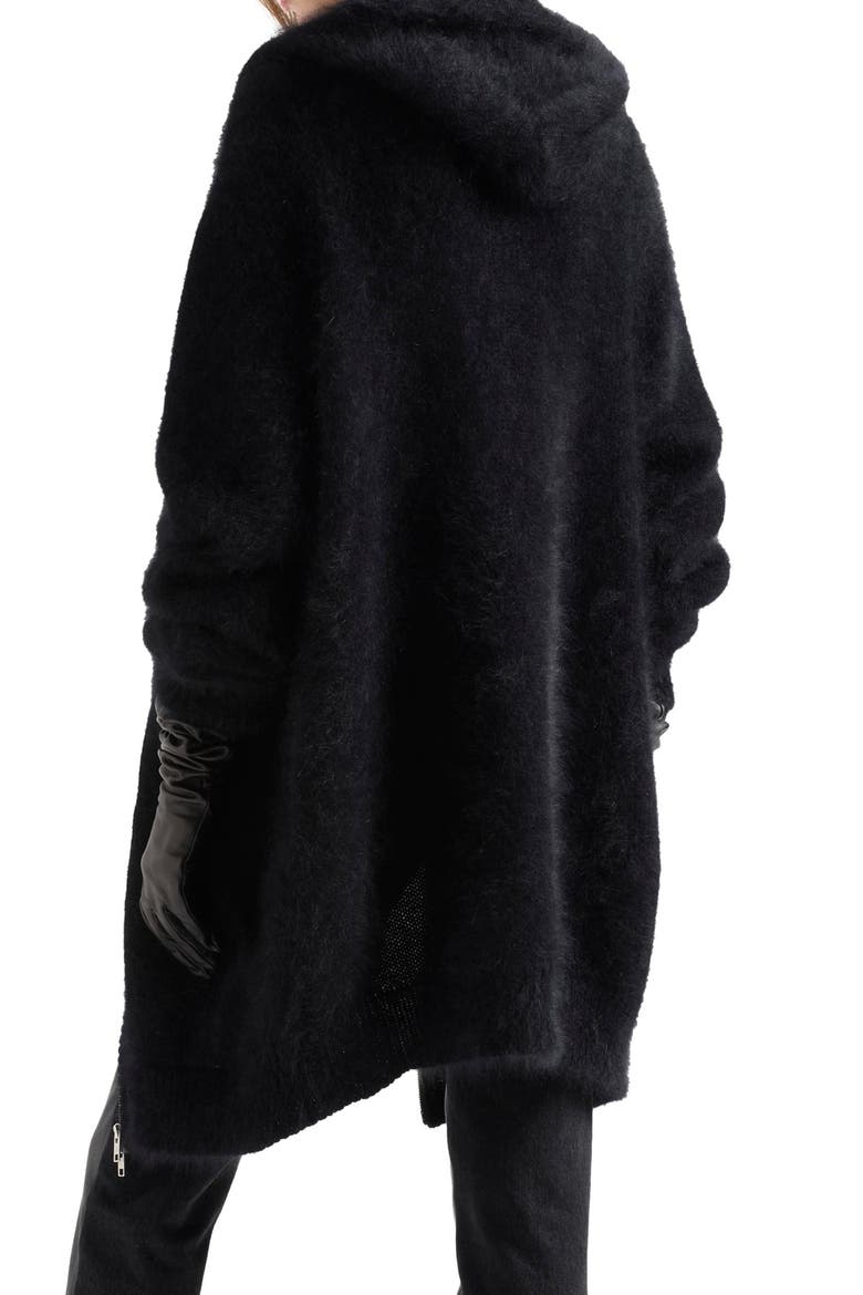 Fuzzy Zip Hoodie, Alternate, color, ANGORA SABLE