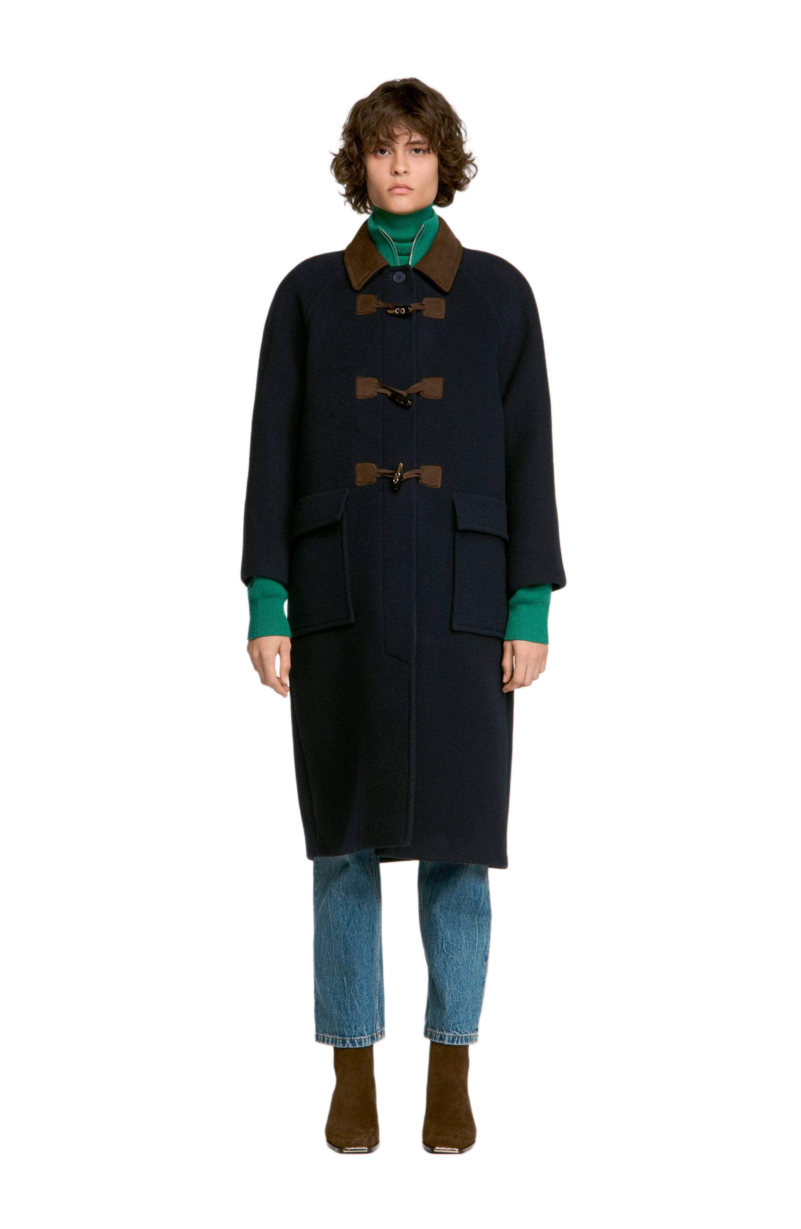 SANDRO Double-faced Wool Duffel Coat (Women) | Nordstrom