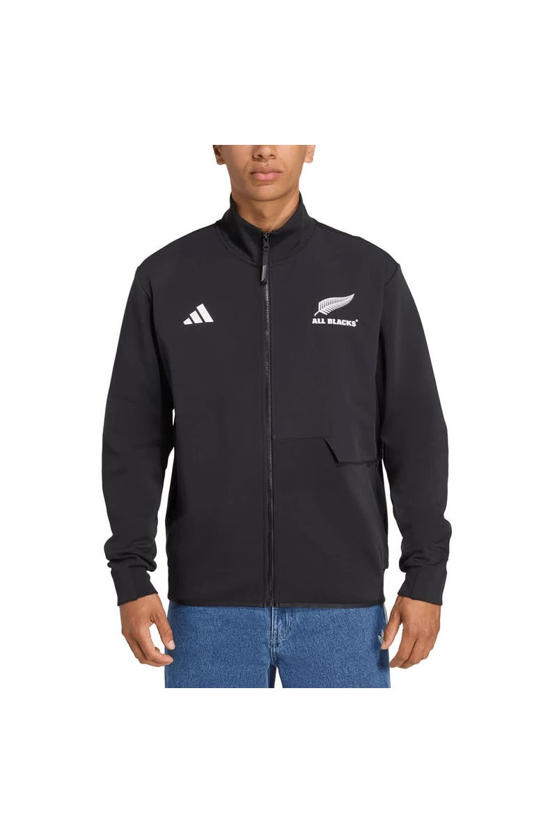 adidas Men's adidas Black New Zealand Rugby 2025/26 Anthem Full-Zip Jacket, Main, color, Black