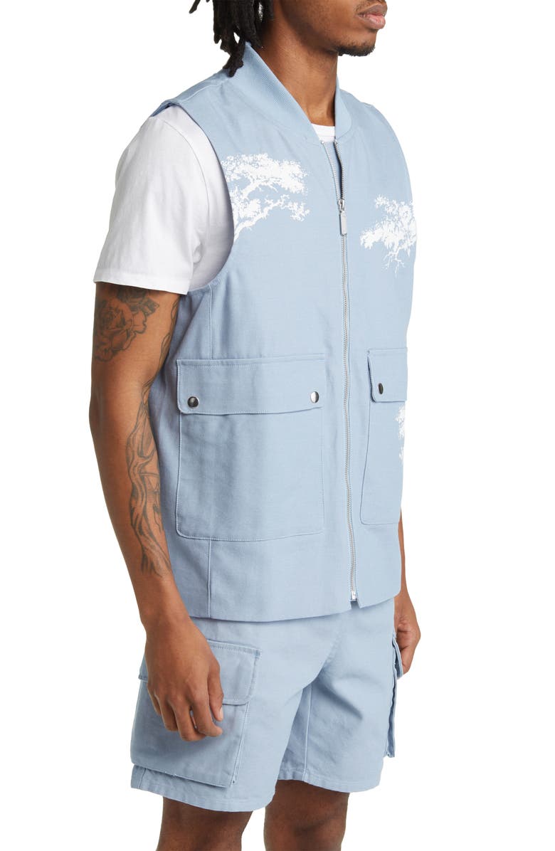 KROST Wilderness Cotton Canvas Graphic Zip-Up Vest, Alternate, color,