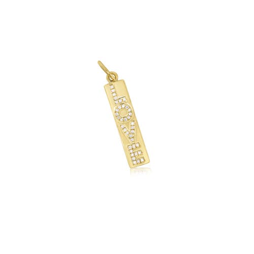 The Lovery Fine Jewelry Diamond Bar Love Charm In Gold