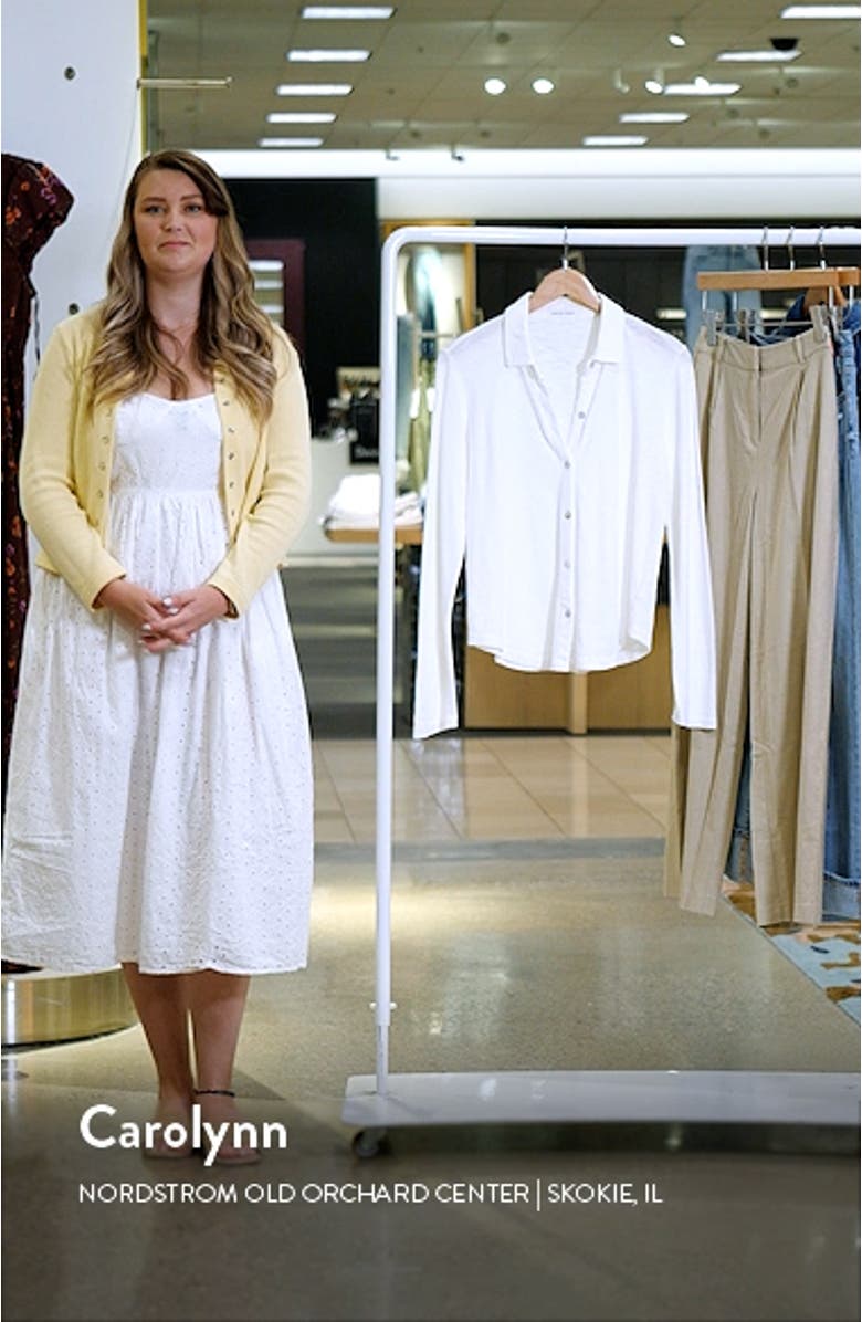 Cotton Knit Button-Up Shirt, sales video thumbnail