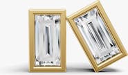 SEREIA OFFICIAL Studs Earrings 14K Gold 0.5 ct Sereia Baguette Bezel