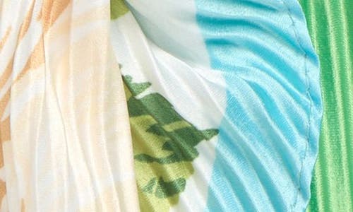 Echo Sunshine Garden Pleated Diamond Scarf In Sky Blue