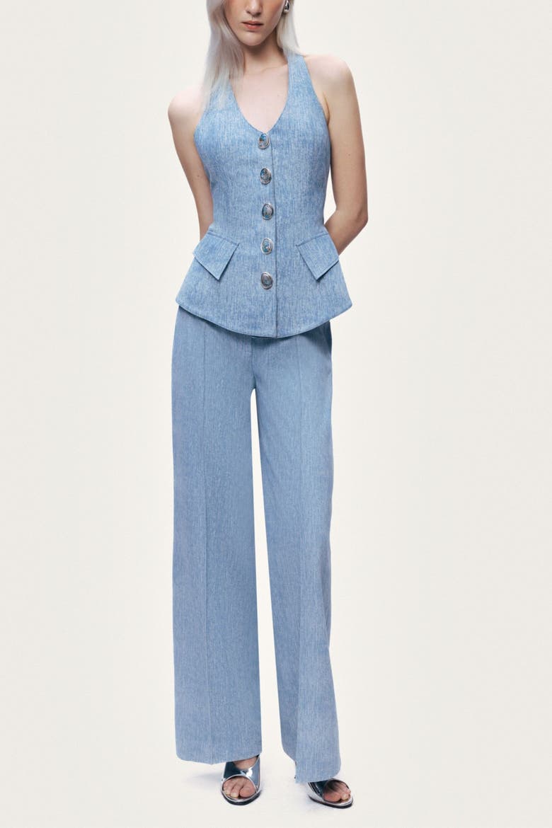 Wide Leg Trousers, Alternate, color, Blue