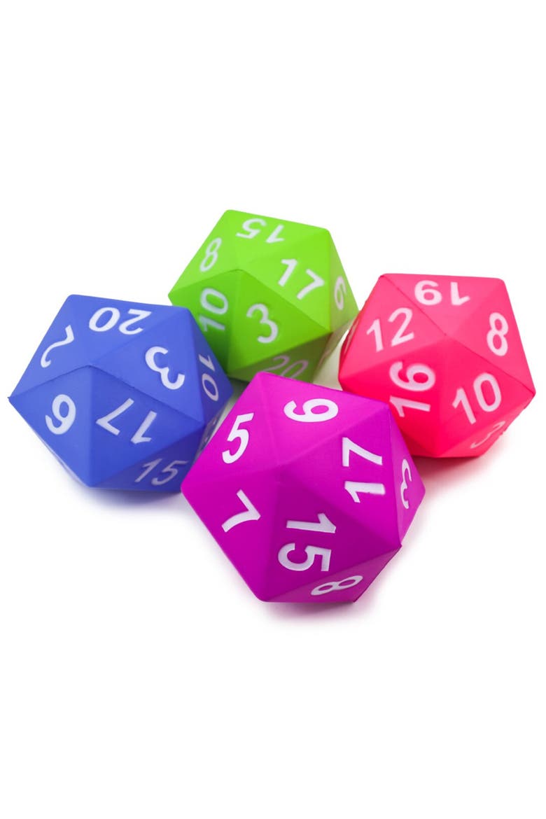 Giant D20 Foam Dice Green, Alternate, color, Green