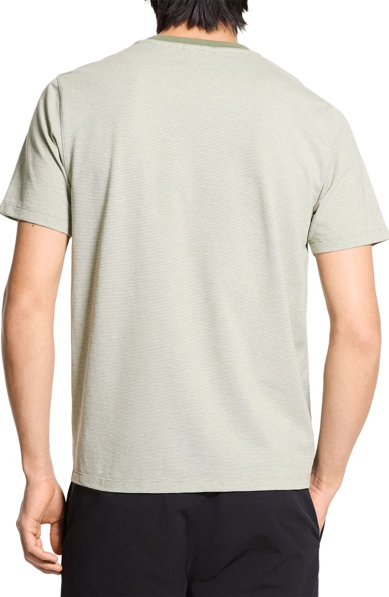 Theory Bird's Eye Ringer T-Shirt, Alternate, color, Green Multi