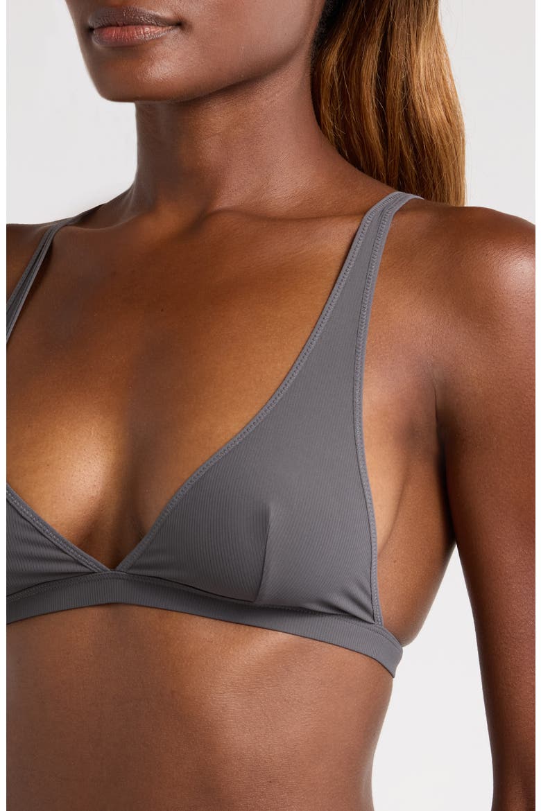Intimately FP Collagen Yarn Triangle Bralette, Alternate, color, GREY