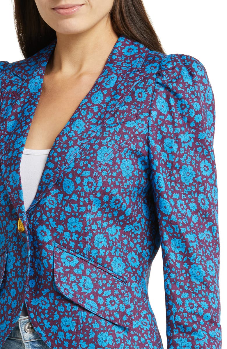 Smythe Puff Sleeve One-Button Blazer, Alternate, color,
