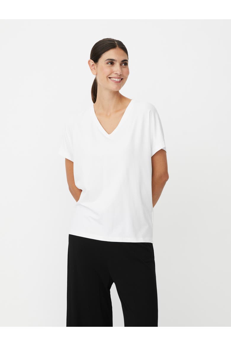 V-Neck Relaxed T-Shirt, Main, color, White