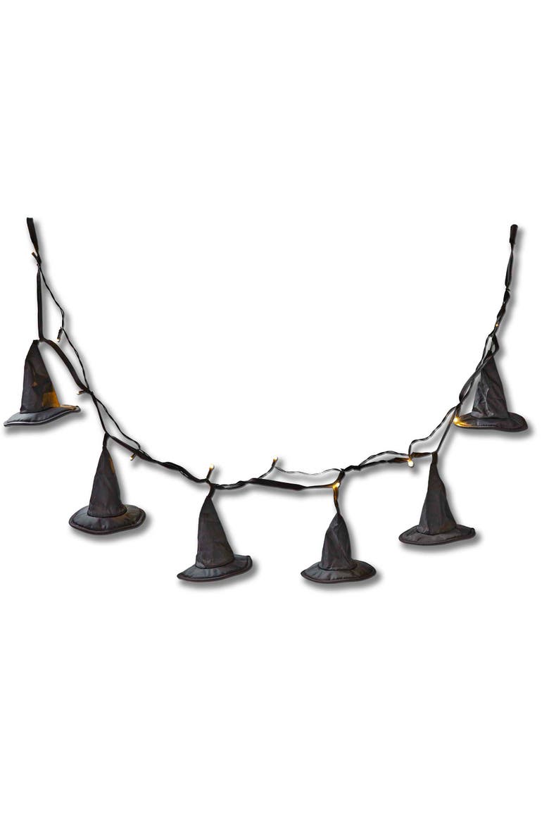 Witch Hat LED String Lights - Halloween Indoor Decor, Main, color, Black