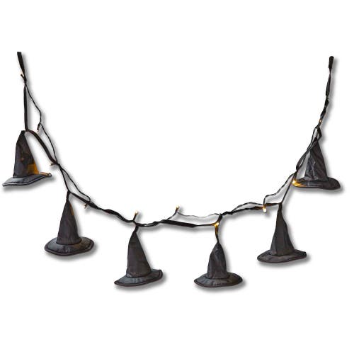 Tag Witch Hat Led String Lights In Black