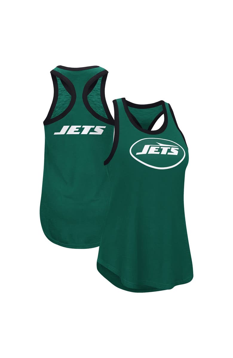 G-III 4HER BY CARL BANKS Women's G-III 4Her by Carl Banks Green New York Jets Tater Racerback Tank Top, Alternate, color, Green