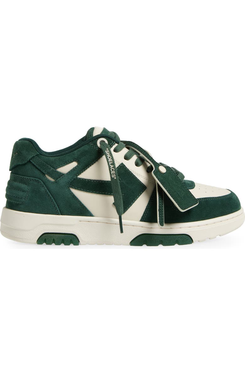 Off-White Out of Office Low Top Sneaker, Alternate, color, Jet Green - Ecru