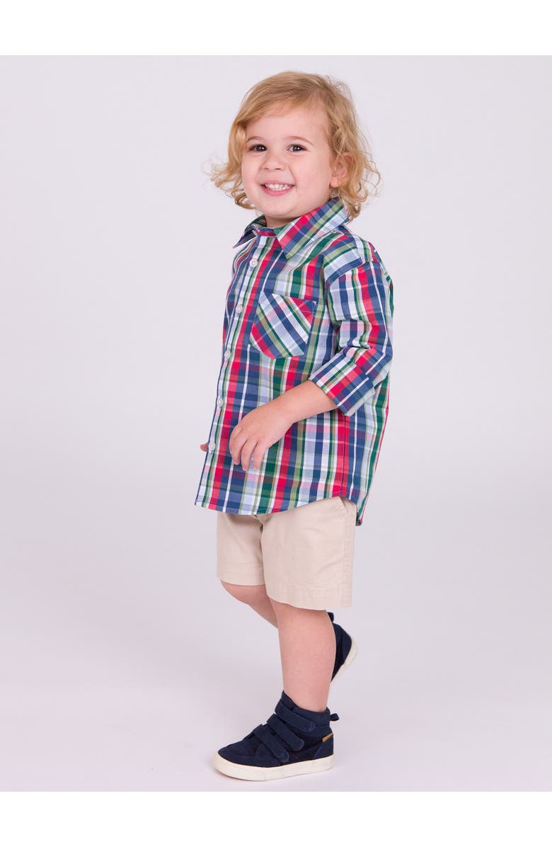 RuggedButts Toddler Boys Long Sleeve Button Down Shirt, Alternate, color, 