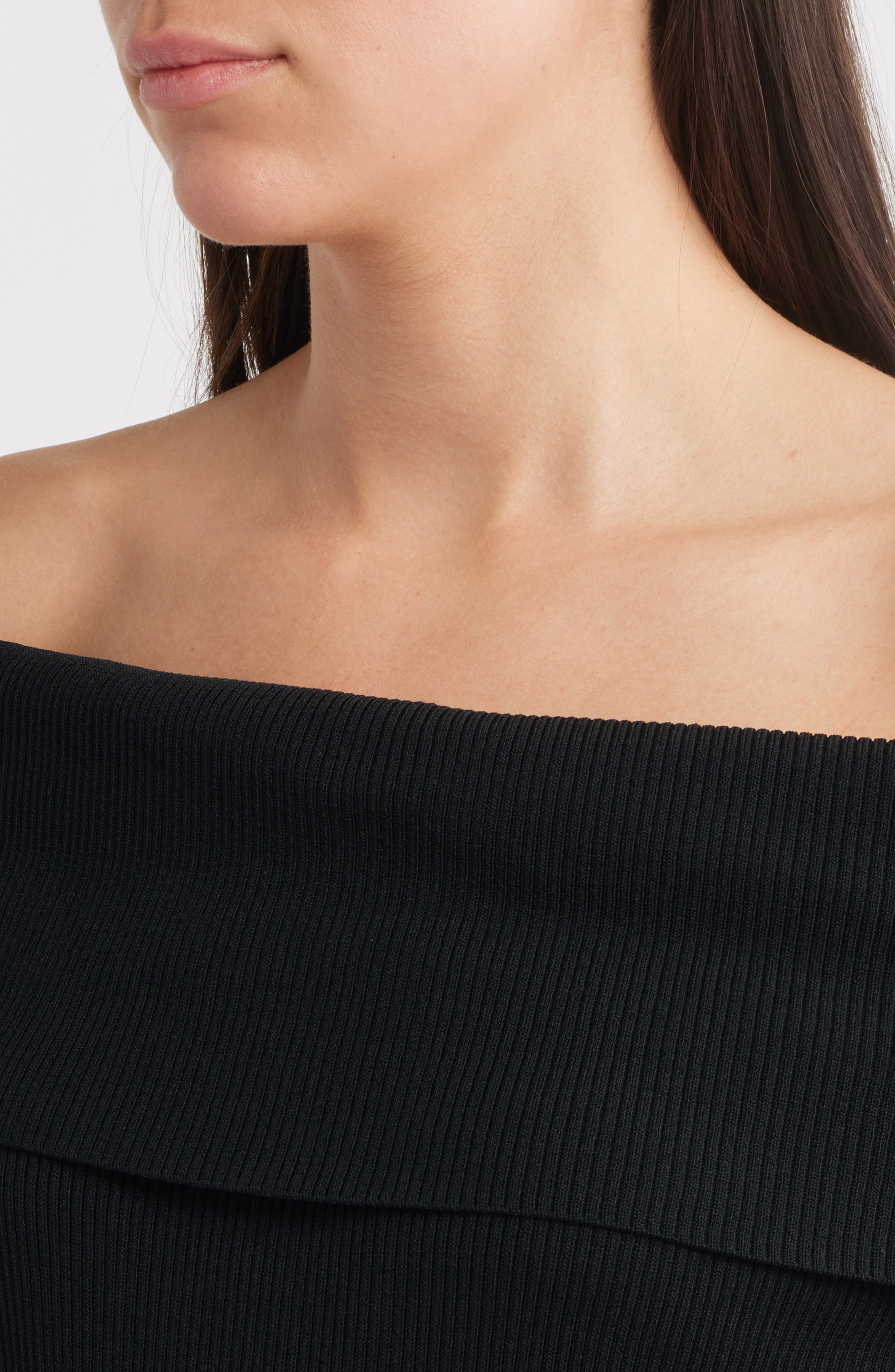 Elie Tahari Persephone Off the Shoulder Rib Dress (Women) | Nordstrom