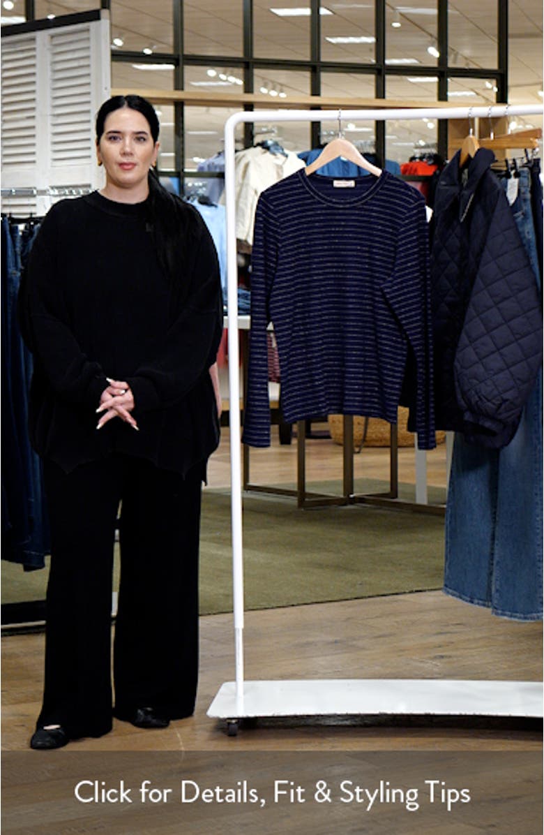 Lexi Stripe Sun-In Rib Long Sleeve T-Shirt, sales video thumbnail