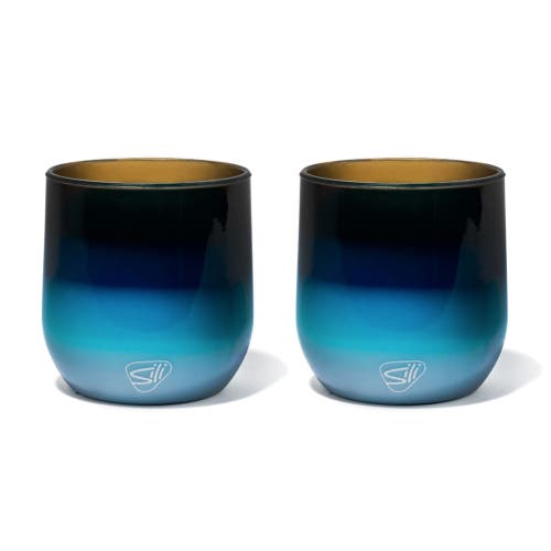 Silipint Stemless Wine Glasses 12oz 2 Pk Moon Beam