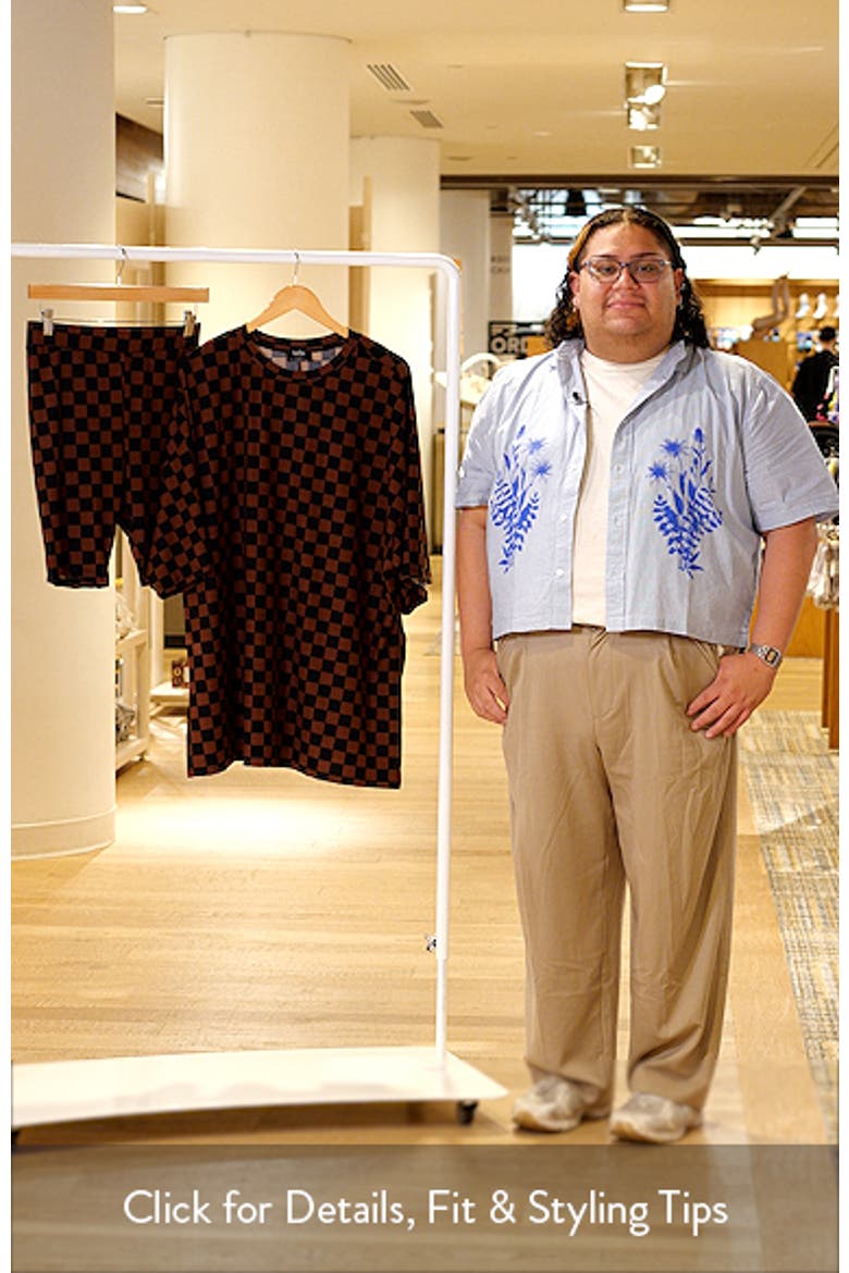 Dressed in Lala Malone Rib Oversize T-Shirt & Biker Shorts Set