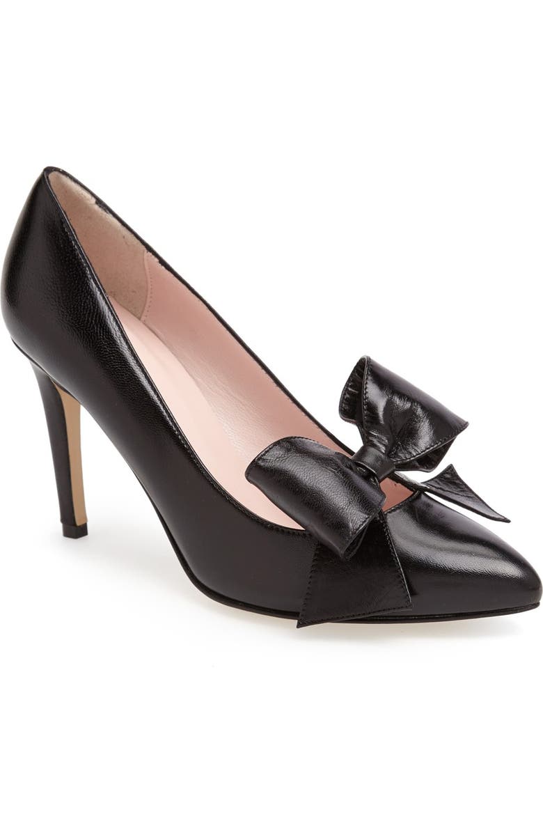 Kate Spade New York 'nina-mid' satin pointy toe pump, Main, color,