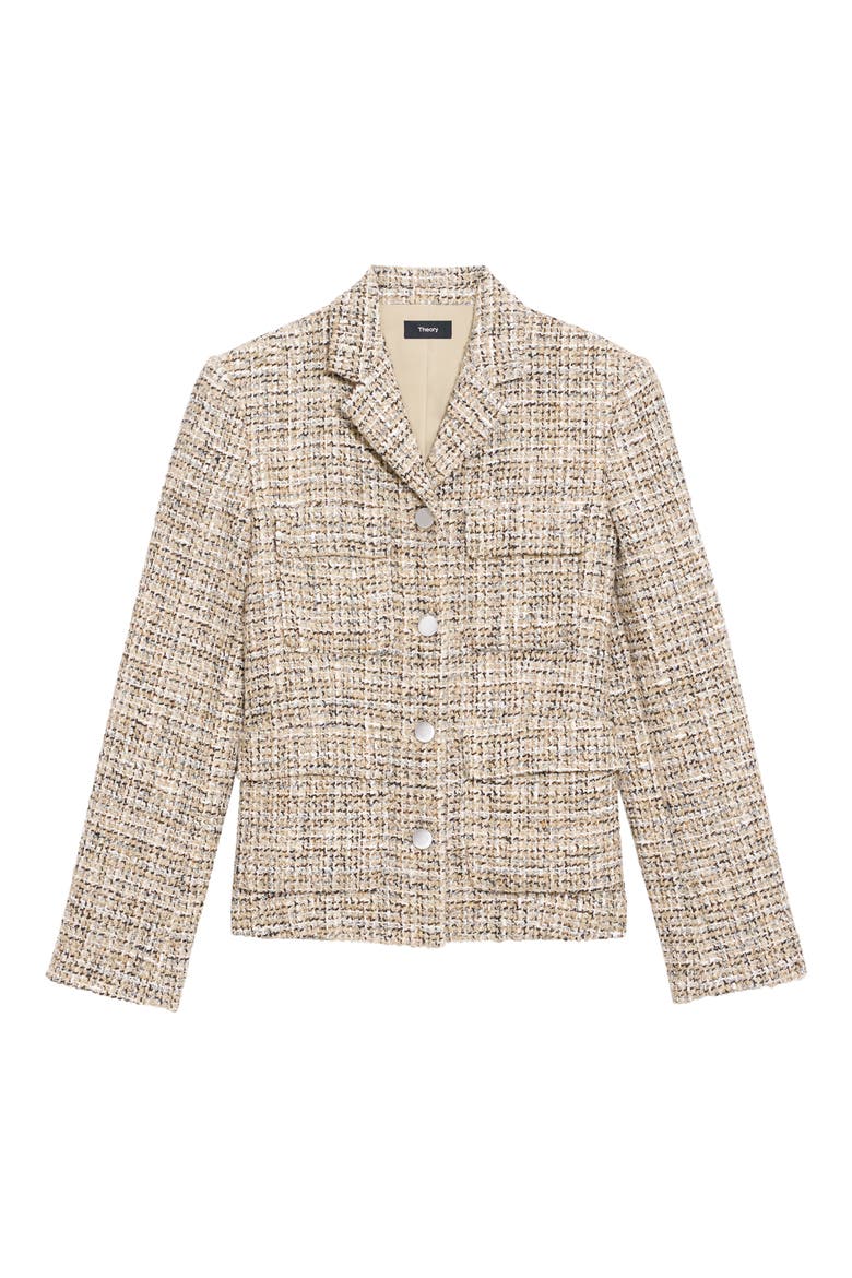 Tweed Military Jacket, Alternate, color, WHEAT MULTI