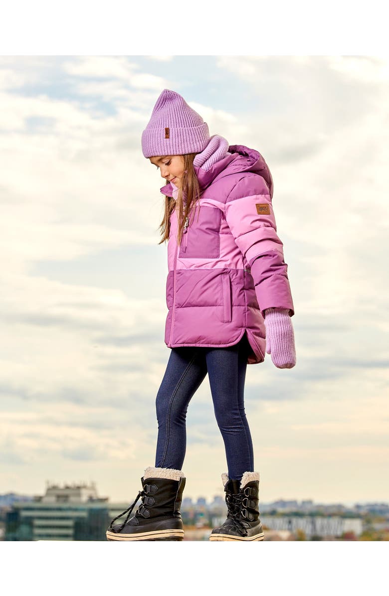 Deux par Deux Little Girl's Puffy Jacket Lilac And Purple, Alternate, color, 