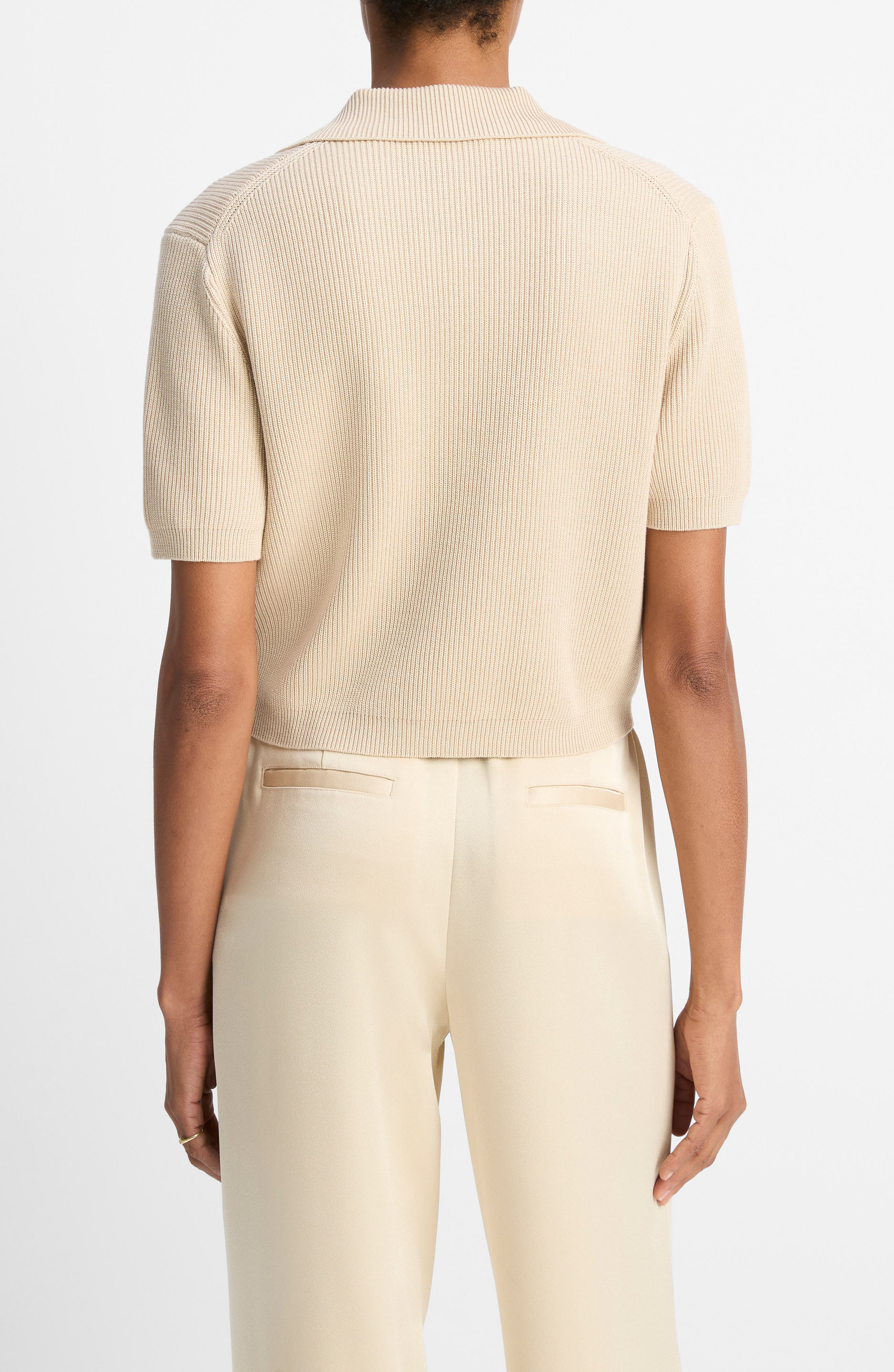 Rib Silk & Cotton Polo - image 2