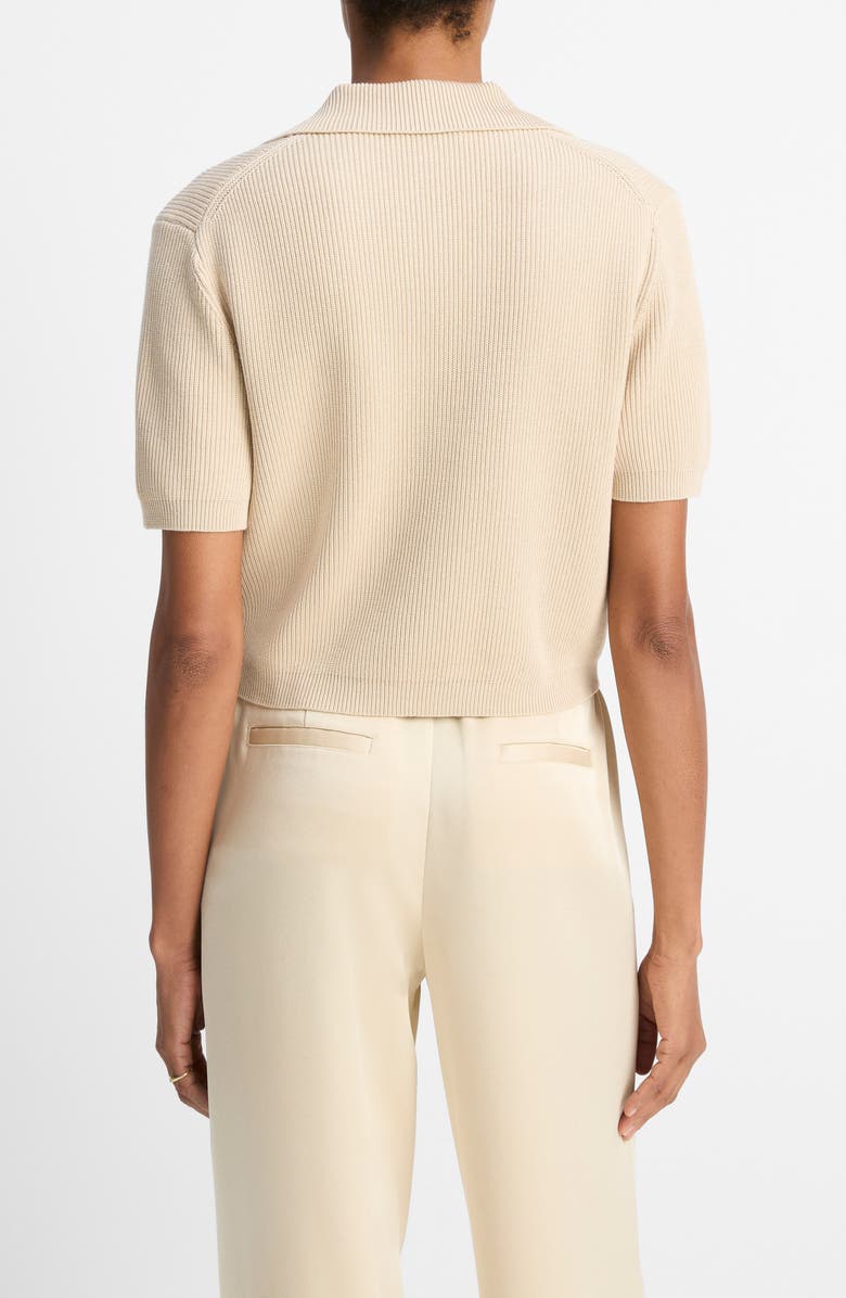 Vince Rib Silk & Cotton Polo, Alternate, color,