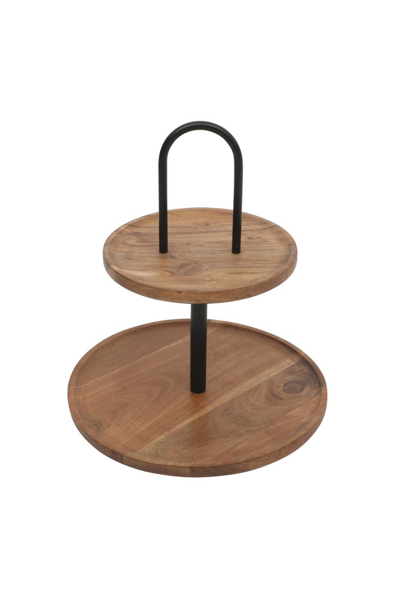 Gracious Dining Round Acacia Wood Charcuterie Tray, Alternate, color, Natural