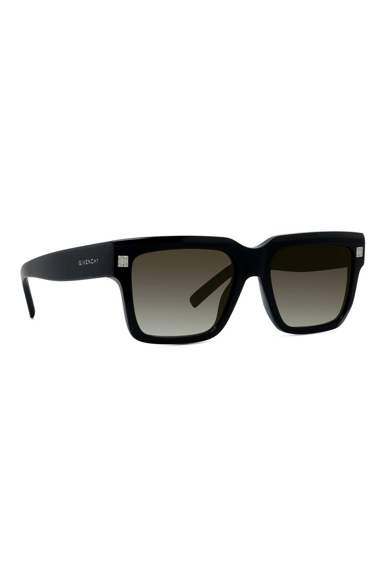 GV Day Square Sunglasses, Alternate, color, SHINY BLACK / GRADIENT SMOKE