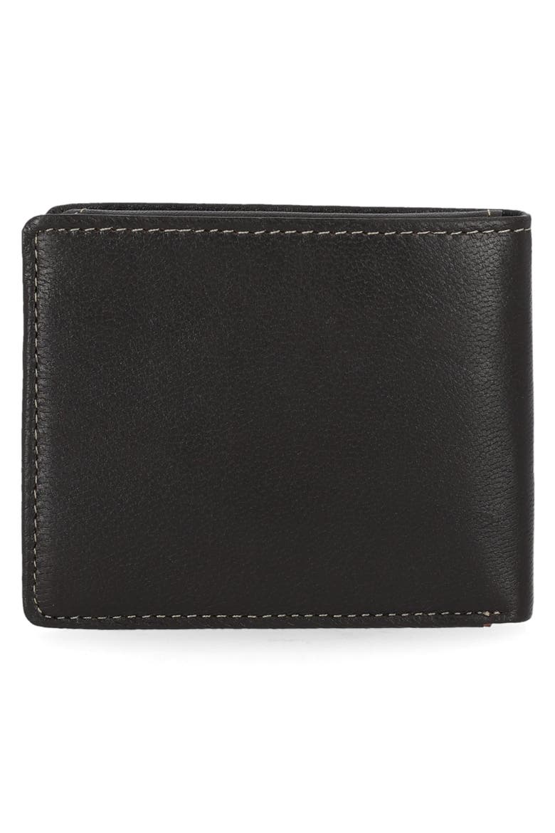 Pop Stitch Bifold Leather Wallet, Alternate, color, BLACK