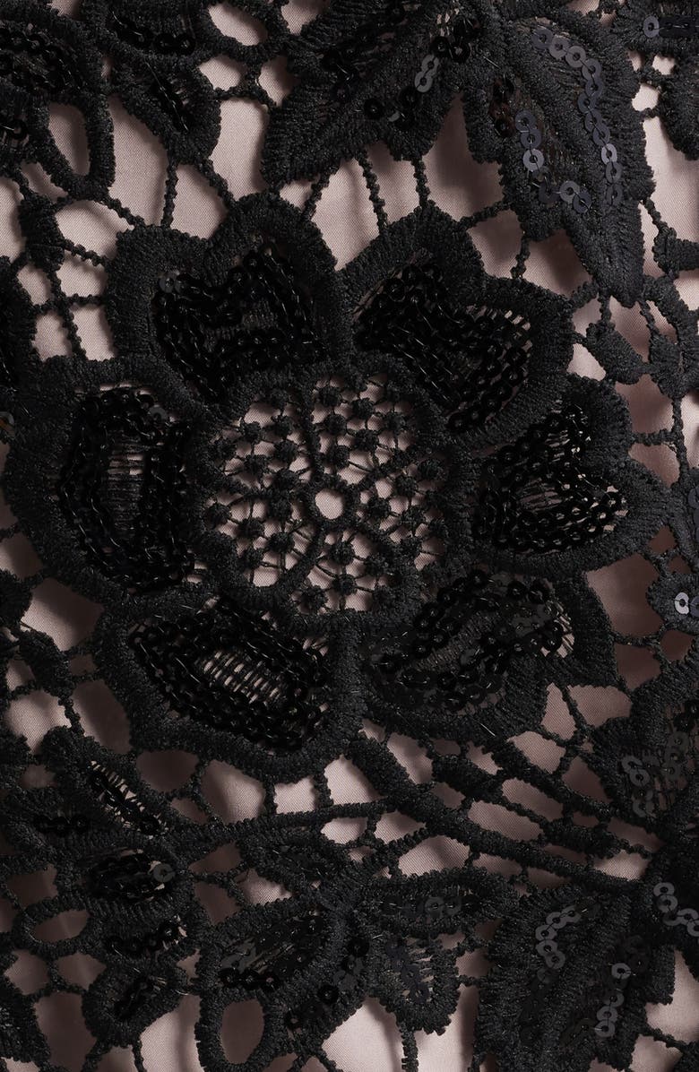 Anne Klein Floral Lace Sheath Dress, Alternate, color, Anne Black