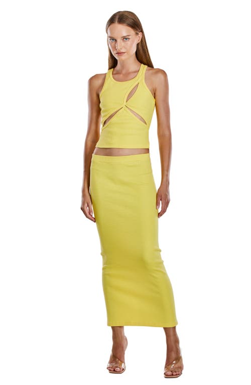 Mother Of All Ariel Rib Top In Yellow