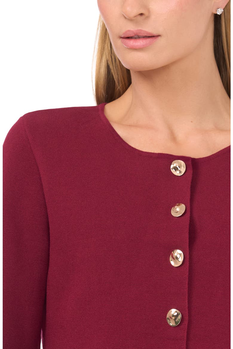 Collarless Cardigan, Alternate, color, VINEYARD