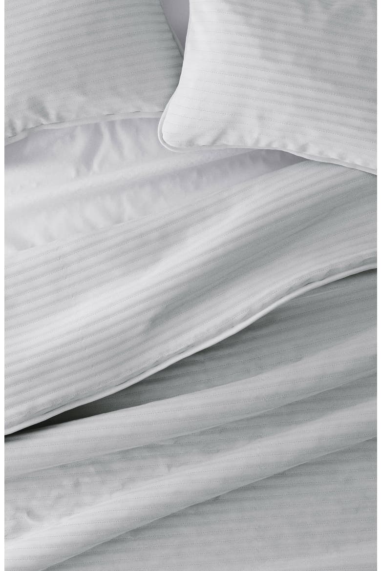 All Season Stripe Stitch 3-Piece Down Alternative Quilt Set, Alternate, color, LIGHT GRAY